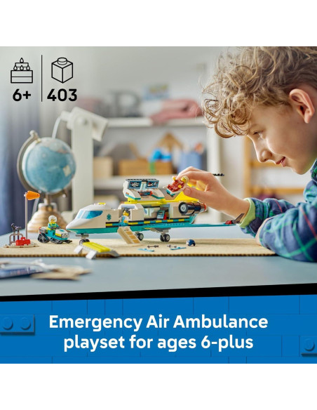 LEGO City Ambulancia Aérea de Emergencia 60465 - Juguete 403 Piezas
