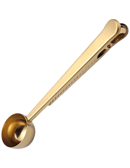 Cuchara Medidora de Café Clip EMVANV Acero Inoxidable Dorado