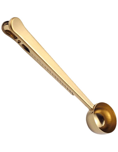 Cuchara Medidora de Café Clip EMVANV Acero Inoxidable Dorado
