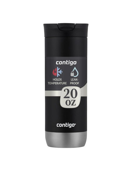 Taza de Viaje Acero Inoxidable Contigo 16oz Regaliz Aislamiento