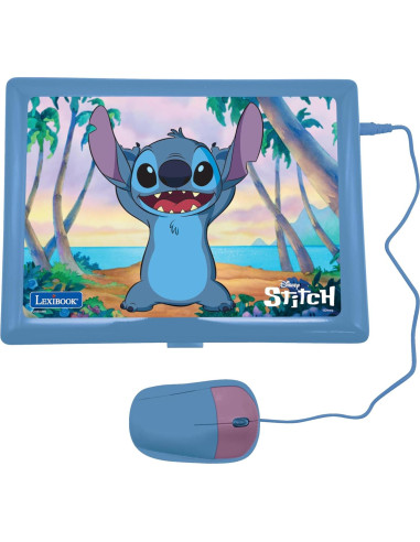 Laptop Educativa Bilingüe Lexibook Disney Stitch 124 Actividades