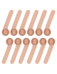 12 Cucharones de Madera con Clip para Bolsas Tobeelec