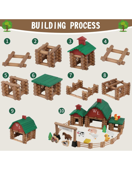 Conjunto de Troncos de Madera Wondertoys 164 Piezas Educativo