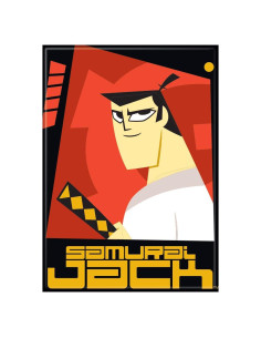 Imán Ata-Boy Samurai Jack Rojo 6.35 x 8.89 cm para Refrigerador