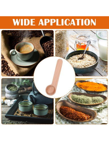 12 Cucharones de Madera con Clip para Bolsas Tobeelec