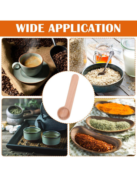 12 Cucharones de Madera con Clip para Bolsas Tobeelec