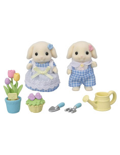 Set de Jardinería Sylvanian Hermano y Hermana Conejo Flora