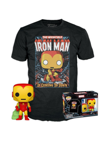 Set Camiseta y Figura Iron Man Funko Pop - Marvel - Unisex