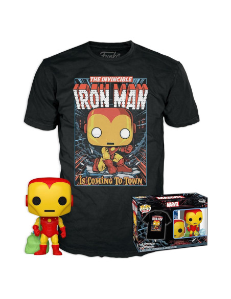 Set Camiseta y Figura Iron Man Funko Pop - Marvel - Unisex Set Camiseta y Figura Iron Man Funko Pop - Marvel - Unisex