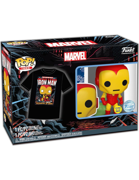 Set Camiseta y Figura Iron Man Funko Pop - Marvel - Unisex Set Camiseta y Figura Iron Man Funko Pop - Marvel - Unisex