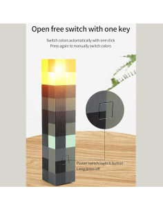 Lámpara de antorcha de pared Yevheniy 7 colores recargable USB 2