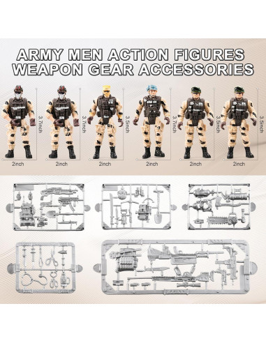 Conjunto de Juguetes de Soldados del Ejército JASSKKBO 88 en 1