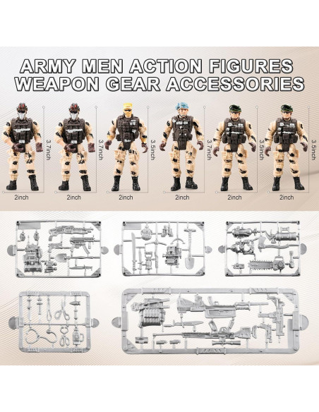 Conjunto de Juguetes de Soldados del Ejército JASSKKBO 88 en 1