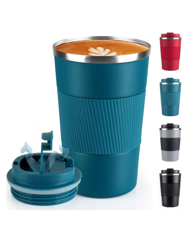 Taza de Viaje Aislada RNGODO 12oz Acero Inoxidable Antiderrame