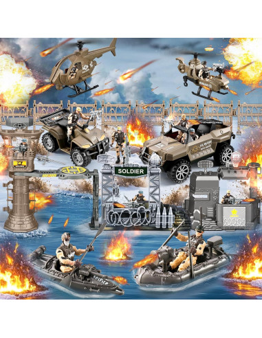 Conjunto de Juguetes de Soldados del Ejército JASSKKBO 88 en 1