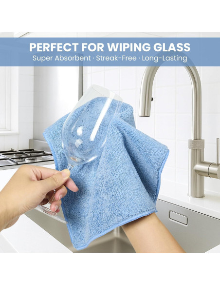 Paquete de 12 Paños de Microfibra SIFANGKE 30x30 cm Multicolor