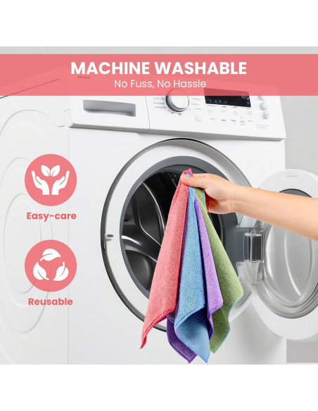 Paquete de 12 Paños de Microfibra SIFANGKE 30x30 cm Multicolor