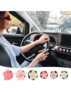 6 Clips de Ventilación de Flores LIQWEI para Coche - Decoración Interior 2