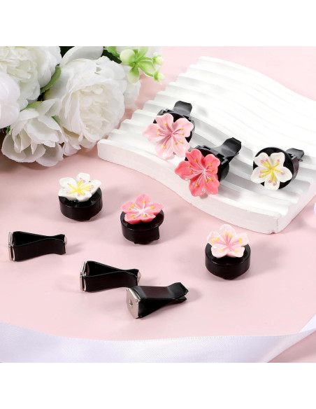 6 Clips de Ventilación de Flores LIQWEI para Coche - Decoración Interior