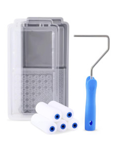 Kit de Rodillo de Pintura de Espuma Mister Rui 4" - 8 Piezas 2