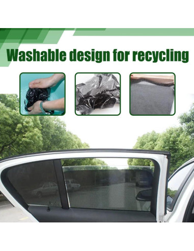 4 Protectores Solares para Ventana Lateral de Coche PACLVIO