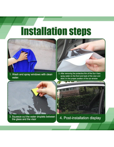 4 Protectores Solares para Ventana Lateral de Coche PACLVIO