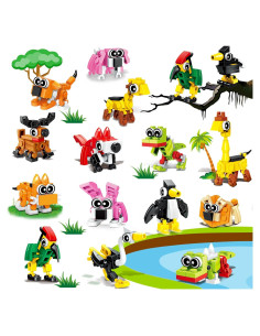 20 Mini Bloques de Construcción de Animales Basytodio - Juguetes Educativos