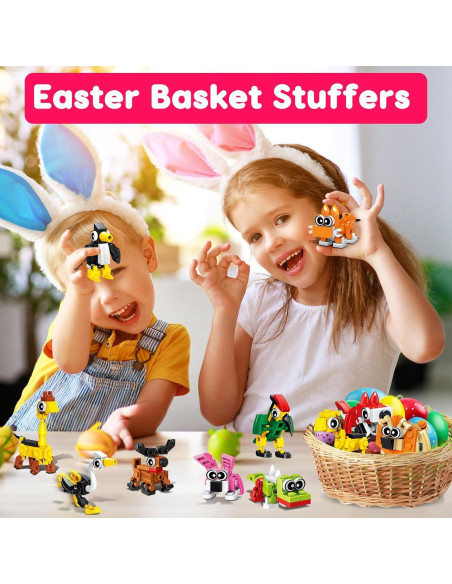 20 Mini Bloques de Construcción de Animales Basytodio - Juguetes Educativos