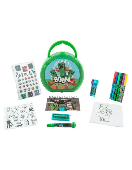 Juego de Actividades Minecraft - Estuche de Viaje con Stickers Juego de Actividades Minecraft - Estuche de Viaje con Stickers
