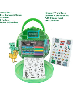 Juego de Actividades Minecraft - Estuche de Viaje con Stickers 2