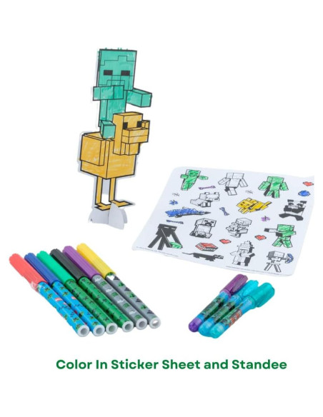 Juego de Actividades Minecraft - Estuche de Viaje con Stickers Juego de Actividades Minecraft - Estuche de Viaje con Stickers