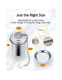 Infusores de Té House Again 2 Piezas Acero Inoxidable 304 2