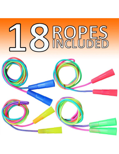Cuerdas de Saltar Arcoíris Elcoho 18 Piezas 2.2m Ajustables