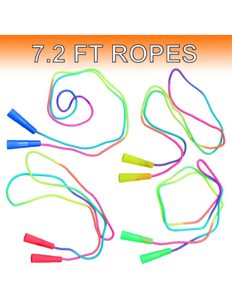 Cuerdas de Saltar Arcoíris Elcoho 18 Piezas 2.2m Ajustables