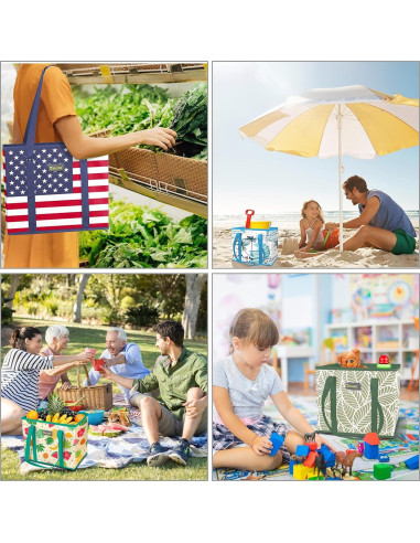 Bolsas de Compras Reutilizables BALEINE 4 Pk Follaje Antiguo