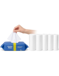 Juego de Limpieza cxggleo - 100 Bolsas 4 Galones + 160 Toallitas 2