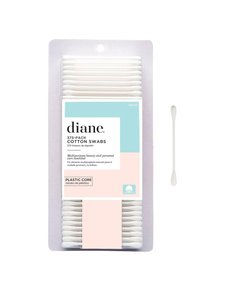 Hisopos de Algodón Diane 375 Unidades para Belleza y Cuidado Personal