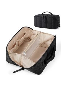 Bolsa de Maquillaje Acolchada BAGSMART Negra 24.89x12.99cm