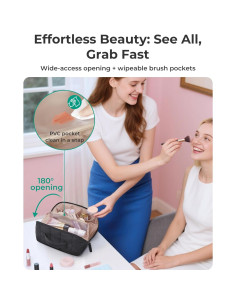 Bolsa de Maquillaje Acolchada BAGSMART Negra 24.89x12.99cm 2