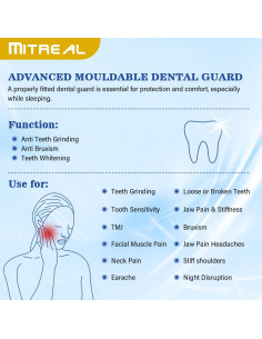 Protector Bucal Nocturno Mitreal para Rechinar Dientes con 12 Tabletas 2