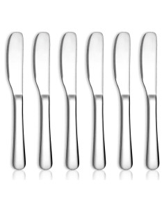 Set de 6 Cuchillos de Mantequilla HOMQUEN Acero Inoxidable