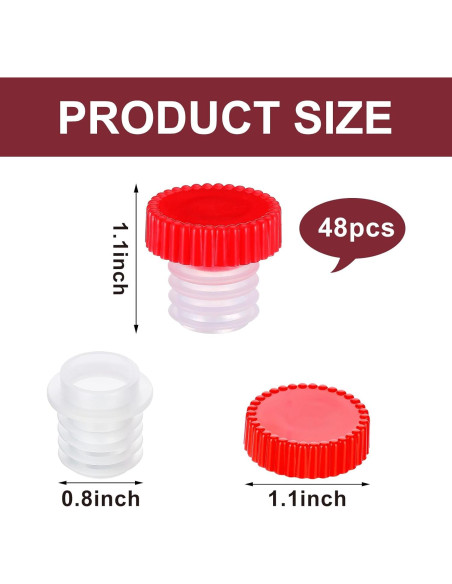 48 Vertedores de Vino Lento e essco para Botellas Tapadas