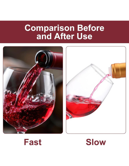 48 Vertedores de Vino Lento e essco para Botellas Tapadas