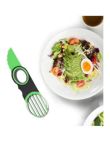 Cortador de Aguacate 3-en-1 Ebecuoa Acero Inoxidable Verde