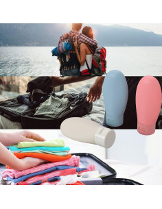 Juego de Botellas de Viaje LIYUABU 3 Piezas 60ml BPA Free 2