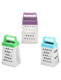 Rallador de Caja Mini UAIAGM 3 Piezas Acero Inoxidable 4 en 1