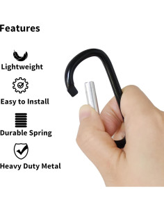 Ganchos para Cochecitos de Cuero Sintético 2 PCS - Marrón 2