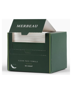Toallas Faciales Merbeau 100% Biobasadas Ultra Suaves 50 Unidades