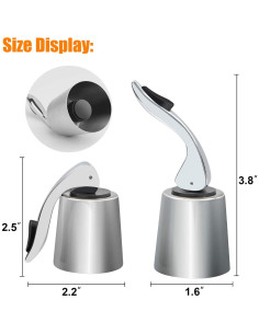 Paquete de 3 Tapones de Vino BGMAXimum de Acero Inoxidable 2