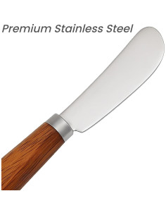 Juego de 2 cuchillos para mantequilla LacusMare - Acacia, 17.78 cm 2